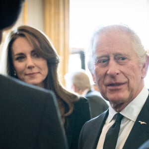 Le roi Charles III d'Angleterre, Catherine (Kate) Middleton, princesse de Galles - La famille royale d'Angleterre reçoit les gouverneurs généraux des nations du Commonwealth lors d'un déjeuner au palais de Buckingham à Londres, le 17 septembre 2022. 