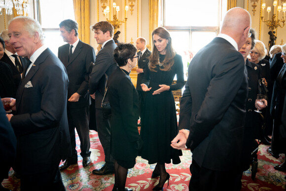 Catherine (Kate) Middleton, princesse de Galles - La famille royale d'Angleterre reçoit les gouverneurs généraux des nations du Commonwealth lors d'un déjeuner au palais de Buckingham à Londres, le 17 septembre 2022. 