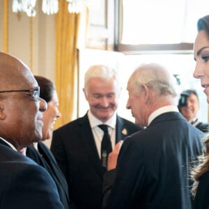 Catherine (Kate) Middleton, princesse de Galles - La famille royale d'Angleterre reçoit les gouverneurs généraux des nations du Commonwealth lors d'un déjeuner au palais de Buckingham à Londres, le 17 septembre 2022. 