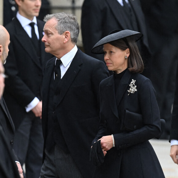 Arrivées au service funéraire à l'Abbaye de Westminster pour les funérailles d'Etat de la reine Elizabeth II d'Angleterre. Le sermon est délivré par l'archevêque de Canterbury Justin Welby (chef spirituel de l'Eglise anglicane) au côté du doyen de Westminster David Hoyle. Londres, le 19 septembre 2022.