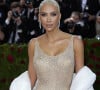 Kim Kardashian (qui porte la célèbre robe de Marilyn Monroe) - Les célébrités arrivent à la soirée du "MET Gala 2022" à New York © Future-Image via Zuma Press/Bestimage 
