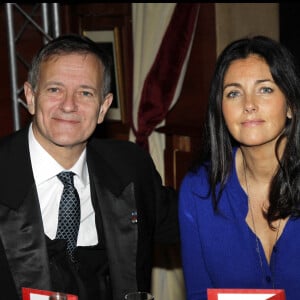 Francis Huster et Cristiana Reali - Dîner des stars au Fouquet's à Paris donné par le docteur Pierre Huth au profit du dépistage du cancer à l'institut Fournier.