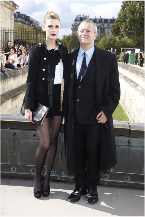Gaia Weiss et Francis Huster - People au defile Christian Dior pret-a-porter printemps-ete 2013 a Paris Le 28 septembre 2012