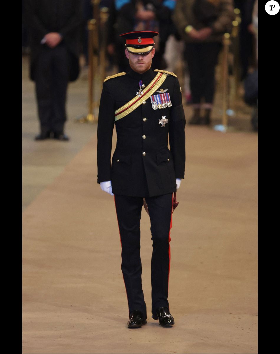Le prince Harry, duc de Sussex - Veillée des petits-enfants de la reine Elizabeth II au Westminster Hall à Londres, Royaume Uni, le 17 septembre 2022.