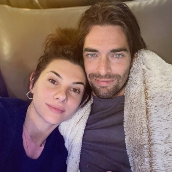 Camille Lacourt et sa compagne Alice Detollenaere (Miss Bourgogne 2010) dans les tribunes lors du match de championnat de Ligue 1 Conforama opposant le Paris Saint-Germain (PSG) aux Girondins de Bordeaux au Parc des Princes à Paris, France, le 23 février 2020. © Cyril Moreau/Bestimage 