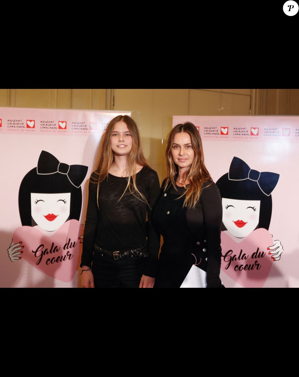 Agathe de La Fontaine et sa fille Zoé (fille d'Emmanuel Petit) - Gala du Coeur donné au profit de l'association Mécénat Chirurgie Cardiaque, avec un récital du pianiste Miroslav Kultyshev à la Salle Gaveau à Paris le 30 janvier 2017. © Philippe Doignon/Bestimage