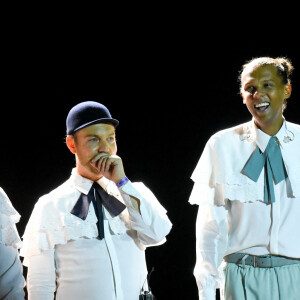 Concert de Stromae au festival Rock en Seine dans le parc de Saint Cloud le 28 août 2022.