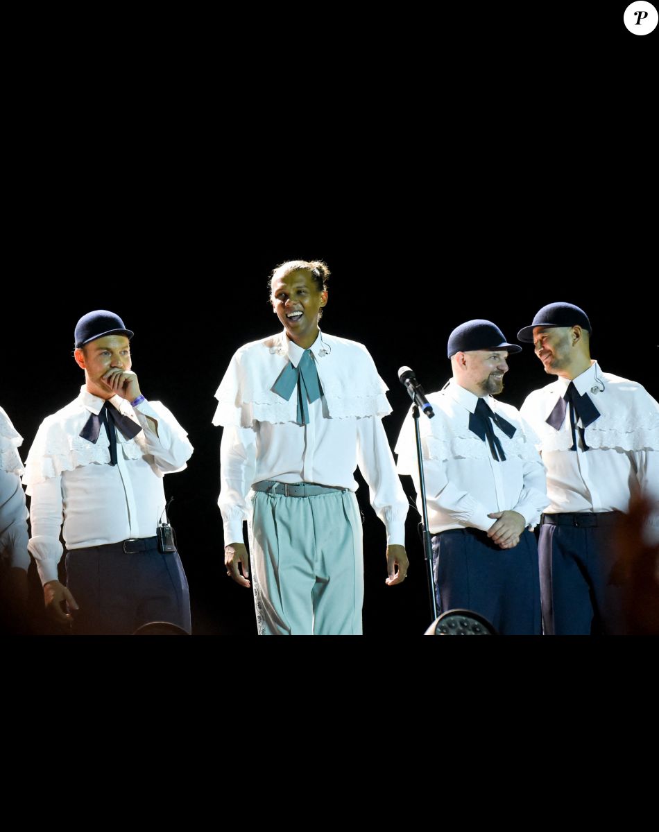 Concert de Stromae au festival Rock en Seine dans le parc de Saint Cloud le 28 août 2022.