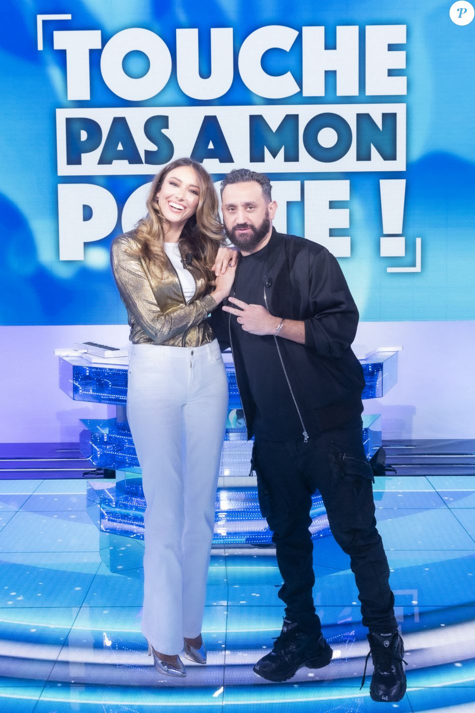 Delphine Wespiser Et Cyril Hanouna Exclusif - Delphine Wespiser, Cyril Hanouna - Enregistrement de l'émission  Touche Pas à Mon Poste (TPMP), diffusée en direct sur C8 le 31 mars © Jack  Tribeca / - Purepeople
