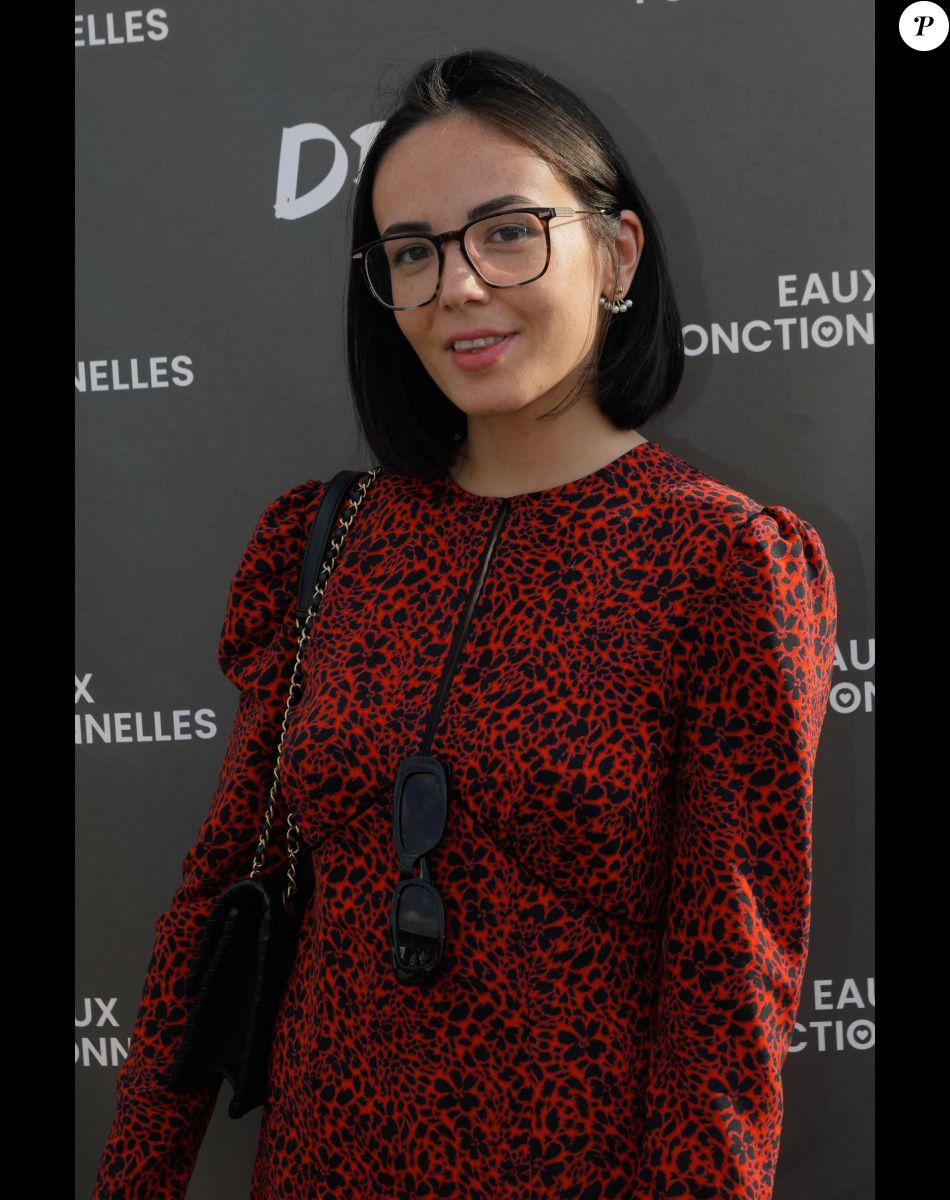 Exclusif - Agathe Auproux - Soirée de lancement de la gamme de boissons "Drink Waters" au restaurant Créatures sur le rooftop des Galeries Lafayette à Paris le 9 mai 2022. © Clovis-Bellak/Bestimage