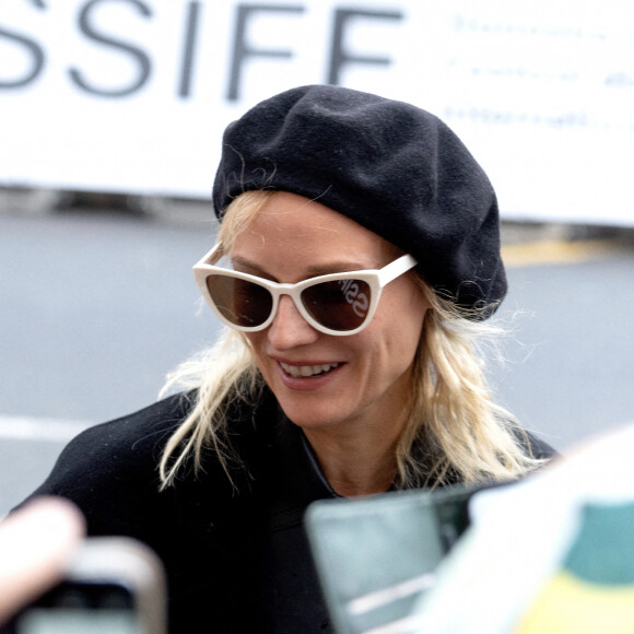 Diane Kruger arrive à l'hôtel Maria Cristina lors du 70ème festival international du film de San Sebastian (Saint-Sébastien), Espagne, le 23 septembre 2022. 