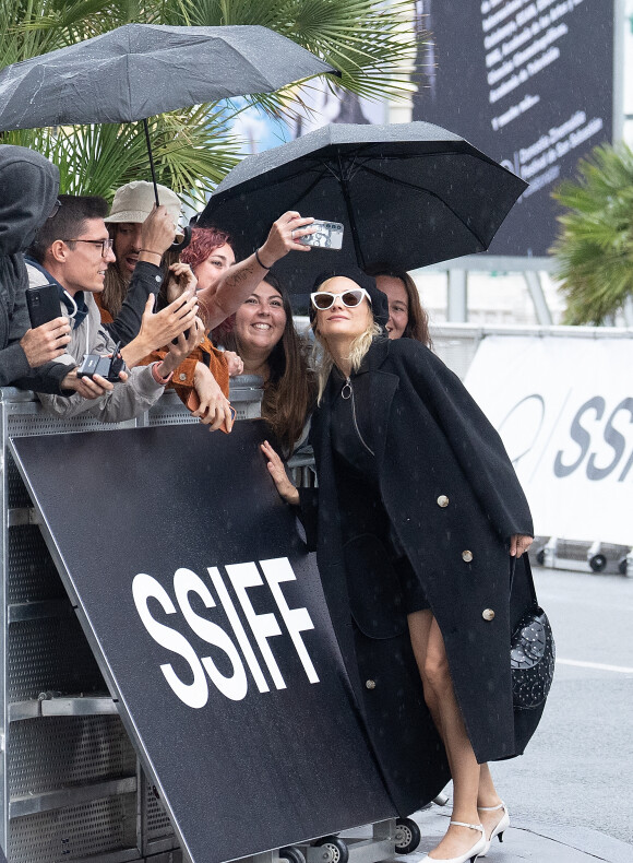 Diane Kruger arrive à l'hôtel Maria Cristina lors du 70ème festival international du film de San Sebastian (Saint-Sébastien), Espagne, le 23 septembre 2022. 