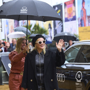 Diane Kruger arrive à l'hôtel "Marie Cristina" lors du 70ème Festival du Film de Saint-Sébastien, le 24 septembre 2022. © Future-Image via Zuma Press/Bestimage