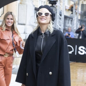 Diane Kruger arrive à l'hôtel "Marie Cristina" lors du 70ème Festival du Film de Saint-Sébastien, le 24 septembre 2022. 