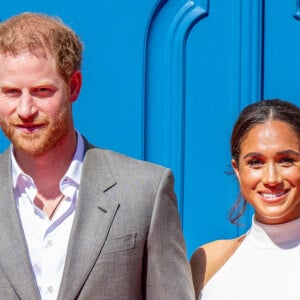 Le prince Harry, duc de Sussex et Meghan Markle, duchesse de Sussex, arrivent à l'hôtel de ville pour l'événement Invictus Games Dusseldorf 2023 One Year to Go, à Düsseldorf, Allemagne, le 6 septembre 2022. 