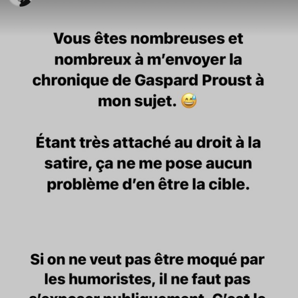 Hugo Clément répond à Gaspard Proust, sur Instagram.