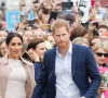 Le prince Harry, duc de Sussex, et Meghan Markle, duchesse de Sussex, ont été accueillis par une foule de supporters au Viaduct Harbour à Auckland, Nouvelle-Zélande, le 30 octobre 2018. 