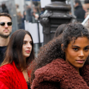 Tina Kunakey - Sorties du défilé prêt-à-porter printemps-été 2023 "Stella McCartney" lors de la fashion week de Paris le 3 octobre 2022. © Clovis / Veeren / Bestimage