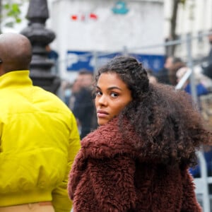 Tina Kunakey - Arrivées au défilé prêt-à-porter printemps-été 2023 "Stella McCartney" lors de la fashion week de Paris le 3 octobre 2022. © Clovis / Veeren / Bestimage