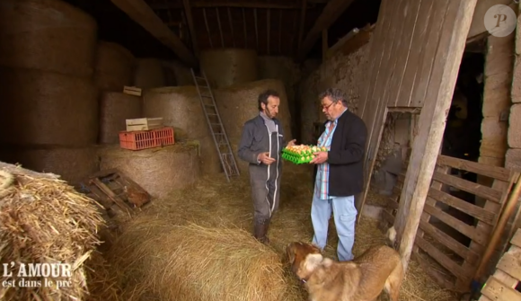 Alain et ses prétendants Gilbert, Alain et Jean-Noël dans "L'amour est dans le pré" - M6