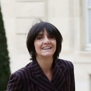 Florence Foresti, humoriste, marraine de l'association "Women Safe" habillée par Diane Ducasse - Journée internationale pour l'élimination de la violence à l'égard des femmes et du lancement de la grande cause du quinquennat, au Palais de l'Elysée, Paris, France. Le 25 novembre 2017 © Stéphane Lemouton / Bestimage