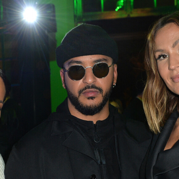 Amel Bent, Slimane (Slimane Nebchi) et Vitaa lors de la soirée de lancement de la collection capsule "I'm not a rapper" de la marque Elevenparis (Eleven Paris) à Paris, France, le 11 avril 2019. © Veeren/Bestimage 