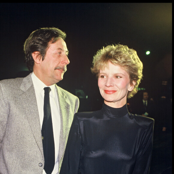 Jean Rochefort et Nicole Garcia lors de la soirée des César 1985