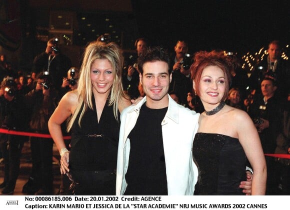 Karin, Mario et Jessica de la Star Academy au NRJ Music Awards 2002 à Cannes.