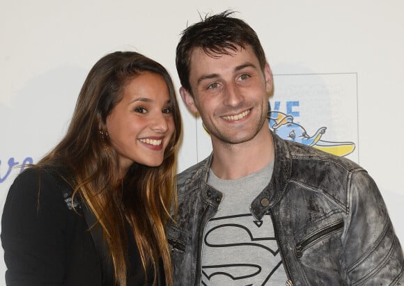 Brian Joubert et sa compagne Manika Auxire - Soirée du concert "We Love Disney Live" au profit de l'association Rêves au Grand Rex à Paris le 3 novembre 2014.