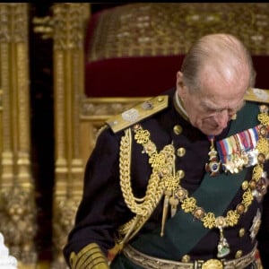Elizabeth II et le prince Philip - Ouverture du parlement à Londres. Le 18 novembre 2009.