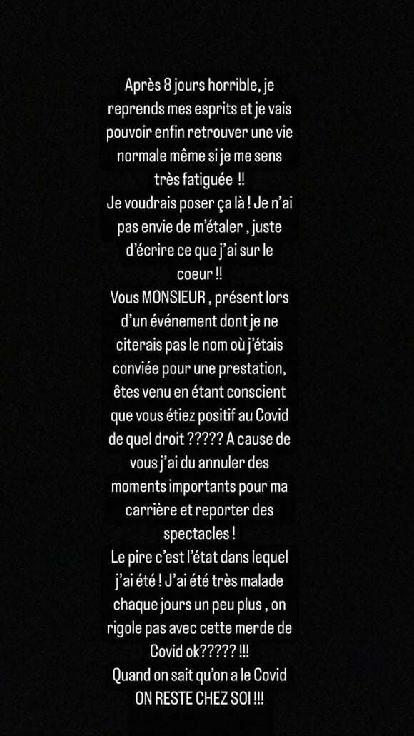 Chimène Badi règle ses comptes sur Instagram