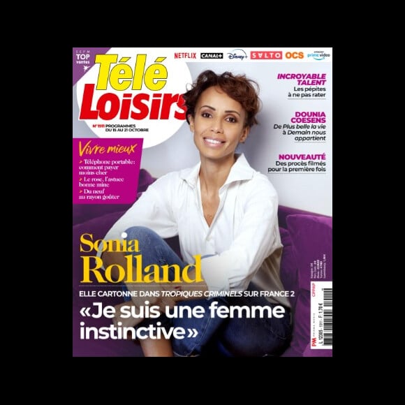 Retrouvez l'interview intégrale de Sonia Rolland dans le magazine Télé Loisirs, n°1911, du 10 octobre 2022.