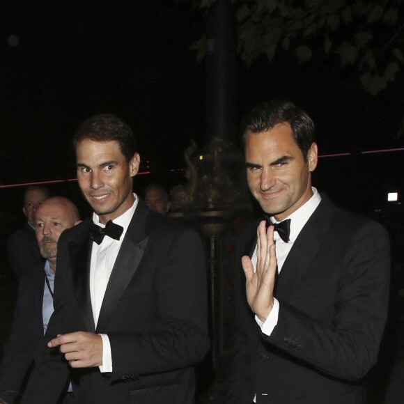 Roger Federer et Rafael Nadal au dîner "Laver Cup" à Londres, le 22 septembre 2022. 