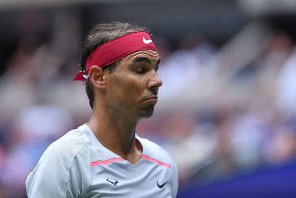 Rafael Nadal face à Francis Tiafoe (4/6 - 6/4 - 4/6 - 3/6) lors du tournoi de l'US Open de New York, le 5 septembre 2022. 
