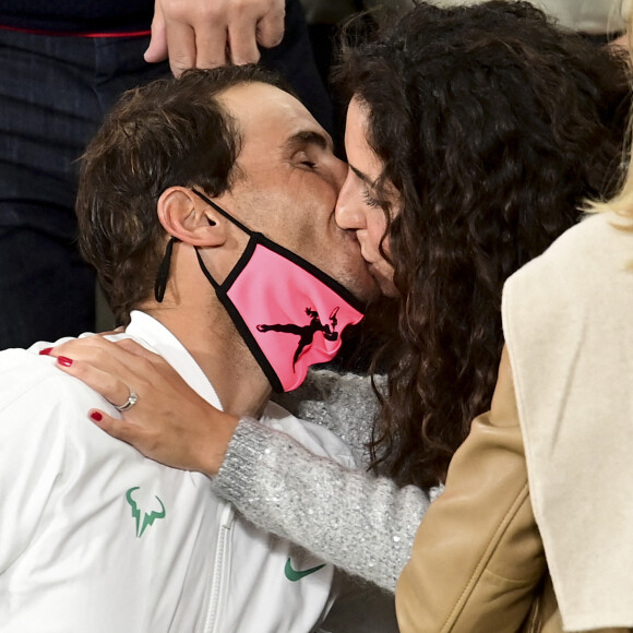 Xisca Perello, la femme de Rafael Nadal - Rafael Nadal remporte la finale homme des internationaux de France de Roland Garros à Paris le 11 octobre 2020. © JB Autissier / Panoramic / Bestimage 