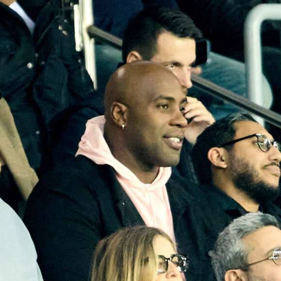 Teddy Riner - People au match de Ligue 1 Uber Eats "PSG -OM" au Parc des Princes à Paris le 16 octobre 2022. © Cyril Moreau/Bestimage