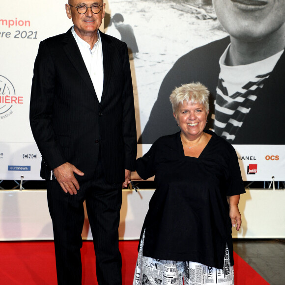 Benoist Gérard et sa femme Mimie Mathy - Cérémonie d'ouverture du Festival Lumière 2021 à Lyon le 9 octobre 2021. © Dominique Jacovides / Bestimage.