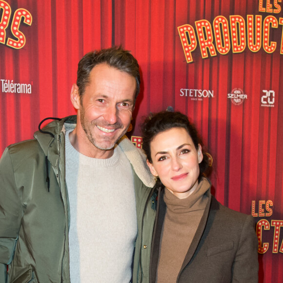 Julien Boisselier et sa compagne Clémence Thioly - Soirée de gala à l'occasion de la première de la pièce "Les producteurs" au Théâtre de Paris à Paris. Le 2 décembre 2021 © Christophe Clovis / Bestimage.