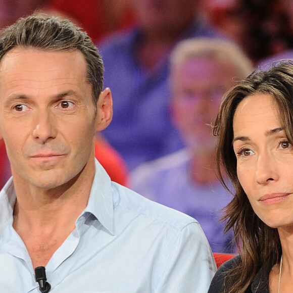 Julien Boisselier et Annelise Hesme - Enregistrement de l'émission "Vivement dimanche" au studio Gabriel à Paris le 17 septembre 2018 sur France 2. © Guillaume Gaffiot/Bestimage.