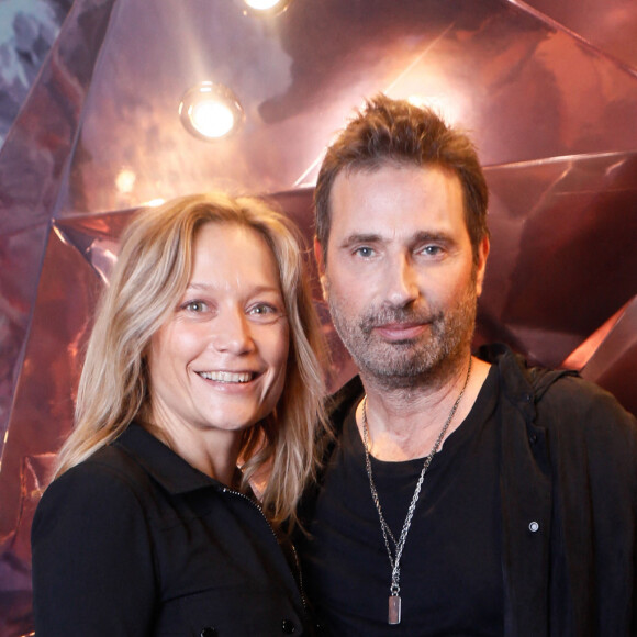 Exclusif - Caroline Vigneaux, Richard Orlinski au photocall de la soirée "Lancôme x Orlinski" pour le lancement d'une capsule collector à Paris le 20 octobre 2022. © Christophe Clovis / Marc Ausset Lacroix / Bestimage 