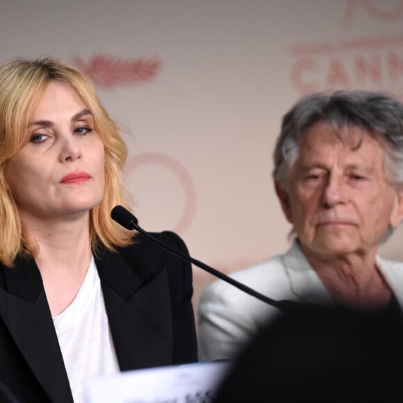 Emmanuelle Seigner et son mari Roman Polanski lors de la conférence de presse pour le film "D'après une histoire vraie" lors du 70ème Festival International du Film de Cannes. Le 27 mai 2017 © Borde-Jacovides-Moreau / Bestimage