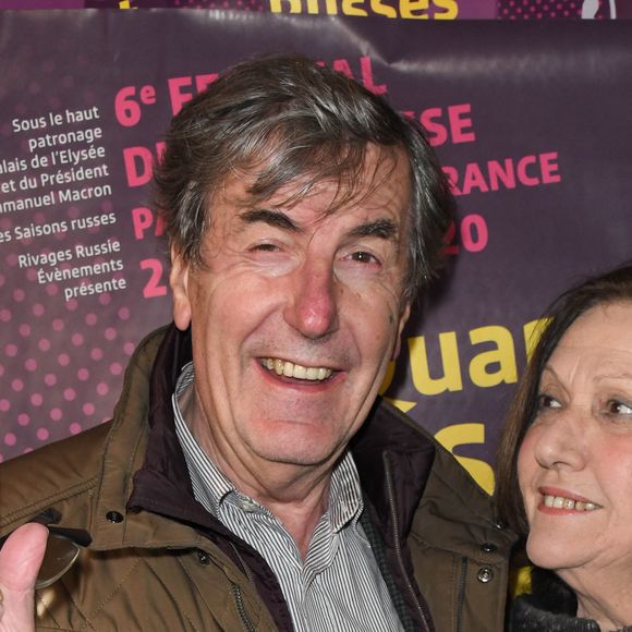 Exclusif - Bernard Menez et sa femme Angèle - Soirée d'ouverture du 6ème Festival du film Russe au cinéma Le Balzac à Paris le 2 mars 2020. © Coadic Guirec/Bestimage 