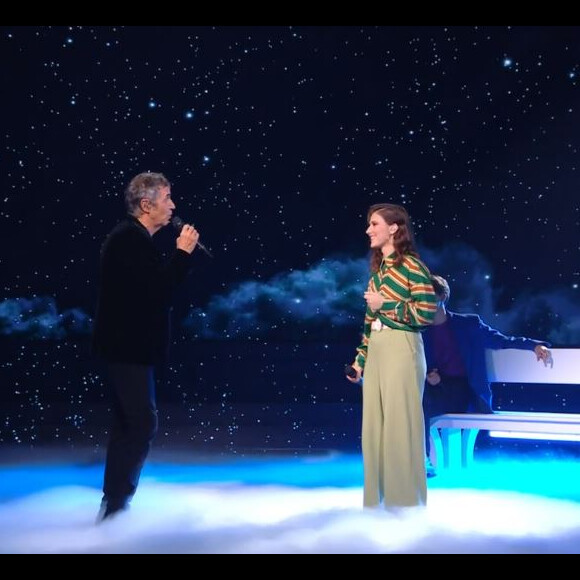 Paola et Julien Clerc lors du prime de la "Star Academy" du 22 octobre 2022, sur TF1