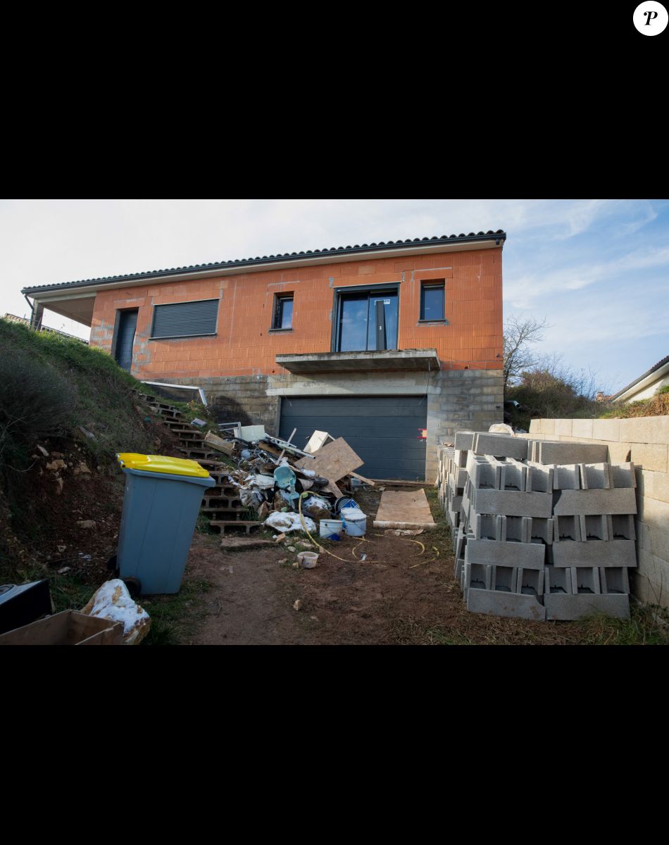 La maison en construction de Delphine Jubillar (Aussaguel), disparue sans laisser de traces depuis le 16 décembre 2020 à Cagnac les Mines dans le Tarn Le 7 janvier 2021 © Frédéric Maligne / Bestimage