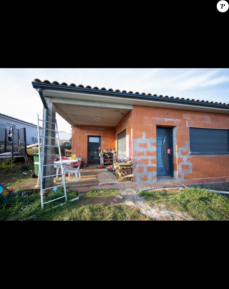 La maison en construction de Delphine Jubillar (Aussaguel), disparue sans laisser de traces depuis le 16 décembre 2020 à Cagnac les Mines dans le Tarn Le 7 janvier 2021 © Frédéric Maligne / Bestimage