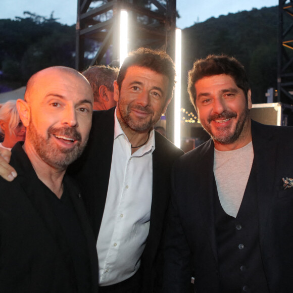 JC Papi, Patrick Bruel, Patrick Fiori - Jour 2 - Backstage - Enregistrement de l'émission "Embarquement immédiat" au théâtre de verdure du Casone à Ajaccio, diffusée le 4 novembre sur France 3. Le 10 octobre 2022.  © Olivier Sanchez / Bestimage 