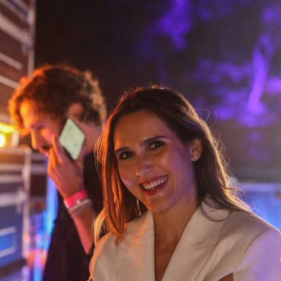 Joyce Jonathan - Jour 2 - Backstage - Enregistrement de l'émission "Embarquement immédiat" au théâtre de verdure du Casone à Ajaccio, diffusée le 4 novembre sur France 3. Le 10 octobre 2022.  © Olivier Sanchez / Bestimage 
