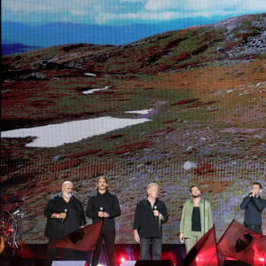 Claudio Capéo et Canta U Populu Corsu - Enregistrement de l'émission "Embarquement immédiat" au théâtre de verdure du Casone à Ajaccio, diffusée le 4 novembre sur France 3. Le 11 octobre 2022. © Olivier Sanchez / Bestimage 