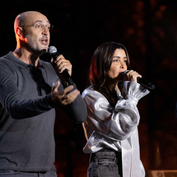 Exclusif - Jenifer Bartoli et Voce Ventu - Enregistrement de l’émission "Embarquement immédiat" au théâtre de verdure du Casone à Ajaccio, diffusée le 4 novembre sur France 3. Le 11 octobre 2022. Pour "Embarquement immédiat", P.Fiori réunit à Ajaccio, ses amis chanteurs et musiciens, insulaires et du continent, pour célébrer en musique et en public, un répertoire corse haut en couleur et généreux. En tout, ce sera plus d'une quinzaine d’artistes et formations musicales qui interpréteront en solo, duo, trio ou collégiale, une vingtaine de chansons du patrimoine corse : Terra Corsa, Corsica, Catena, Diu Vi Salvi Regina, Chi fa, Viaghji Ti vecu o la mio bandera... © Olivier Sanchez / Bestimage  Exclusive - No Web No Blog pour Belgique et Suisse 