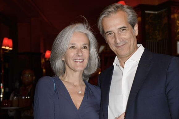 Tatiana de Rosnay et son mari Nicolas à Paris, le 8 avril 2014.